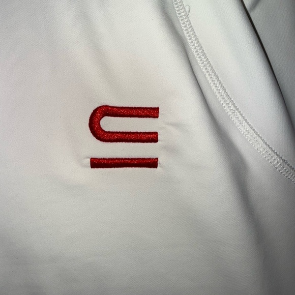 Peter Millar Women's White Raglan Sleeve Perth Layer 1/4 Zip Pullover XL- LOGO - Picture 2 of 7